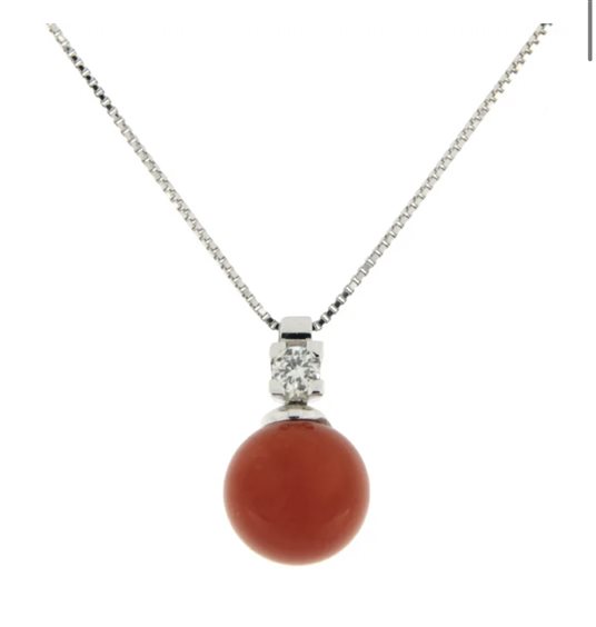 Collana Promesse Donna in Oro bianco Diamante 0.02 Ct GQPYCOR2 - GQPYCOR2